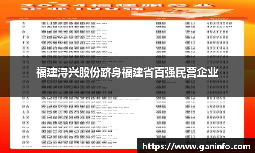 福建浔兴股份跻身福建省百强民营企业